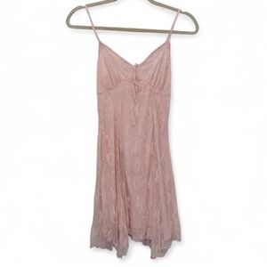 No Comment Light Pink Lace Mini Dress Size Small